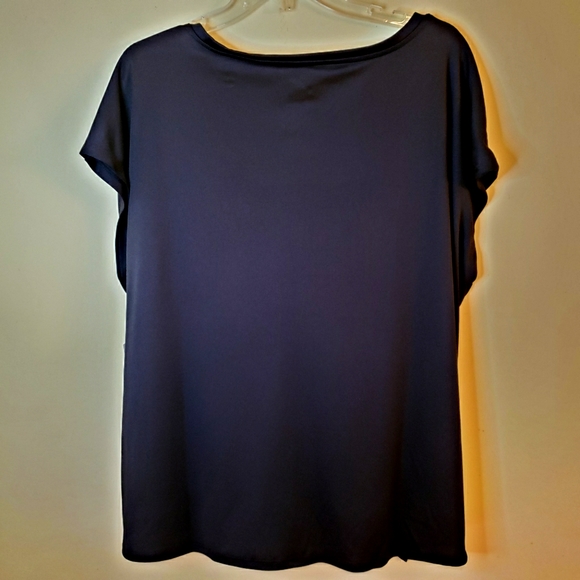 Daisy Fuentes Fit Top Black Cap Sleeve Activewear Tee Plus Size 3X NWT - Picture 3 of 10